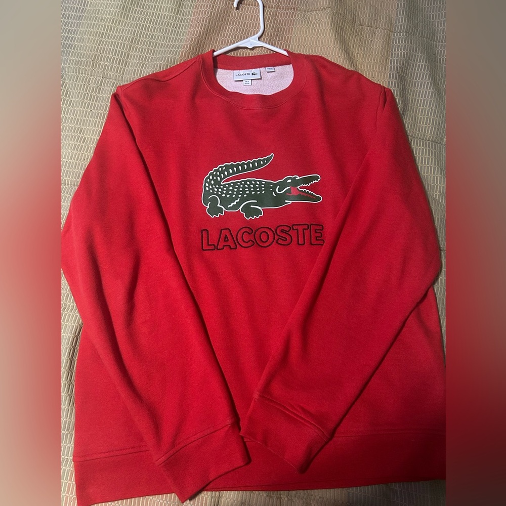 Lacoste Men's Bold Red Crewneck Sweater